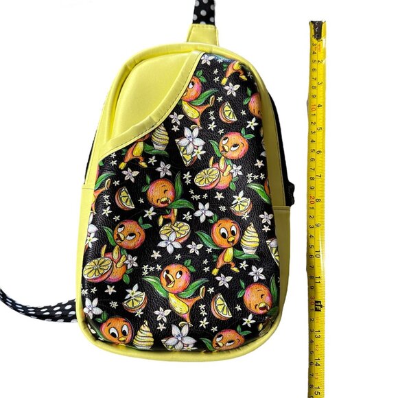 Rosie Sling Purse Anthropomorphic Orange Black Yellow Adjustable Strap Kitschy - Picture 10 of 12